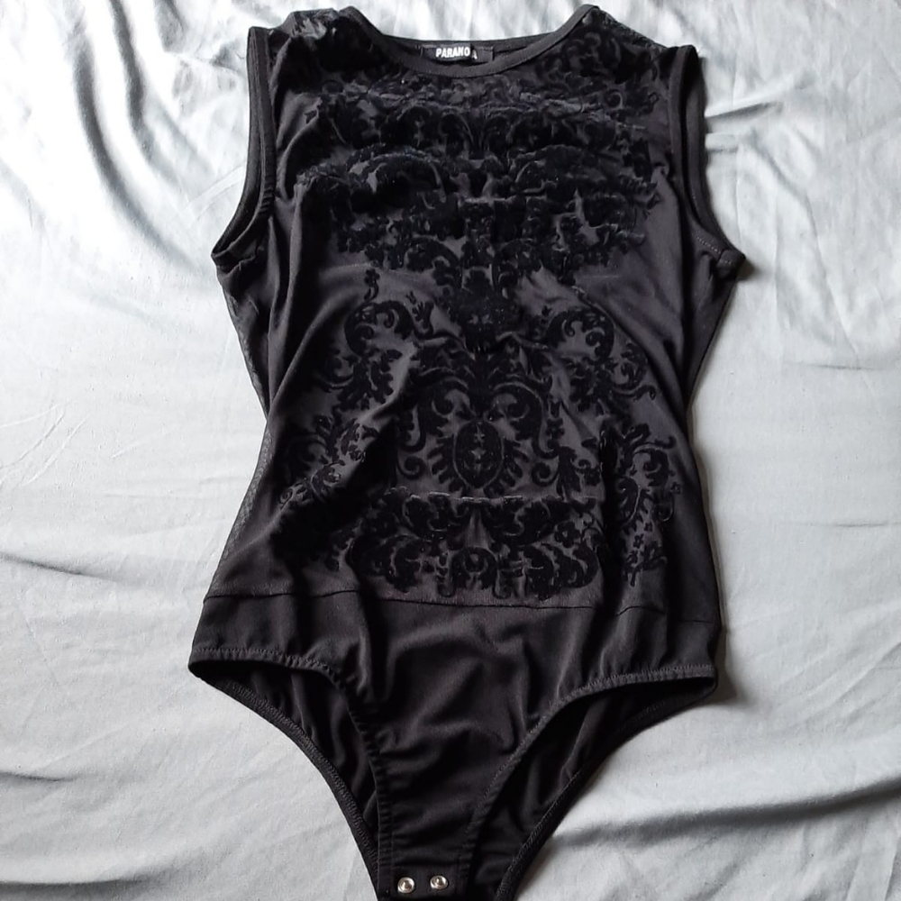 PARANOIA black see-through bodysuit